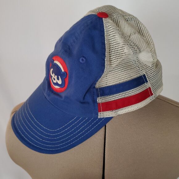 American Needle Chicago Cubs Trucker Hat Unisex Blue Red White 1984 Snapback MLB - Picture 4 of 13